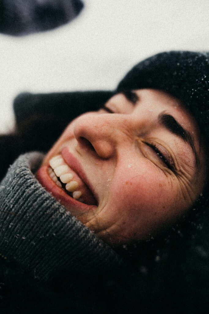 woman smiling