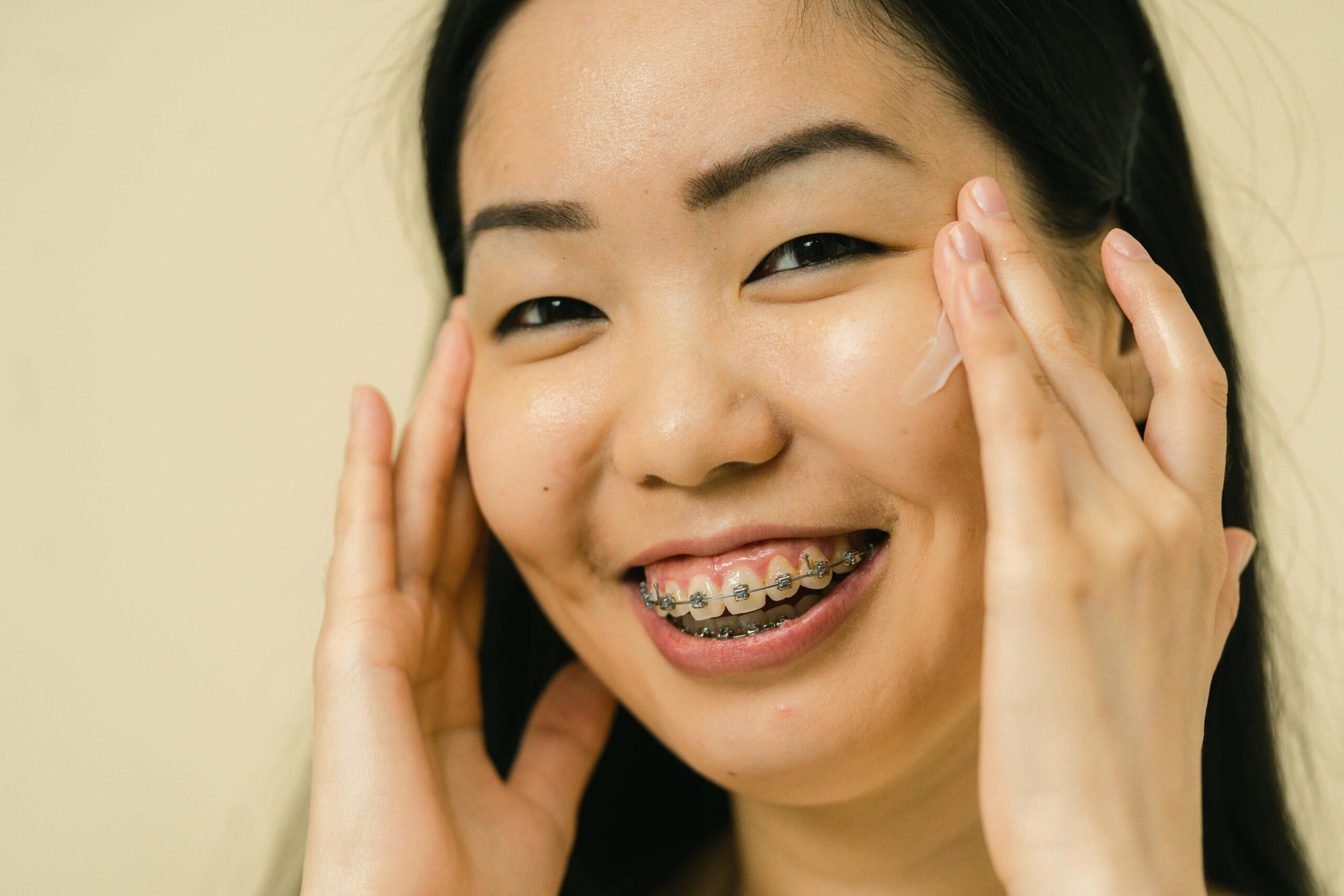 woman with braces