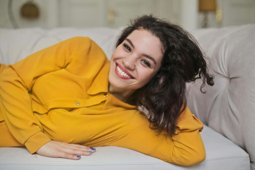 woman with braces